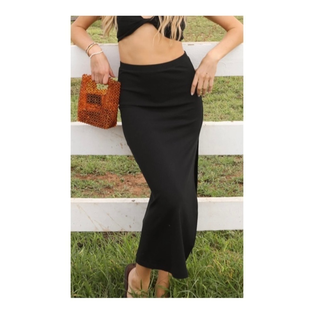 LSpace X Hanna Montazami Isla Skirt -Black NWT